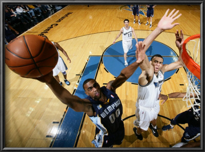 Memphis Grizzlies V Washington Wizards: Darrell Arthur And Javale Mcgee by Ned Dishman Pricing Limited Edition Print image