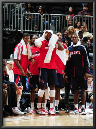 Washington Wizards V Atlanta Hawks: Joe Johnson, Josh Smith And Marvin Williams by Scott Cunningham Pricing Limited Edition Print image