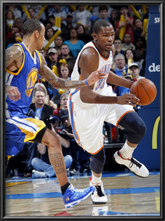 Golden State Warriors V Oklahoma City Thunder: Kevin Durant And Monta Ellis by Layne Murdoch Pricing Limited Edition Print image