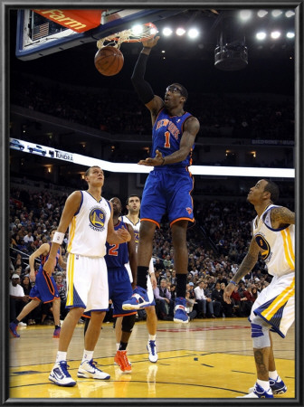 New York Knicks V Golden State Warriors: Amar'e Stoudemire And Andris Biedrins by Ezra Shaw Pricing Limited Edition Print image