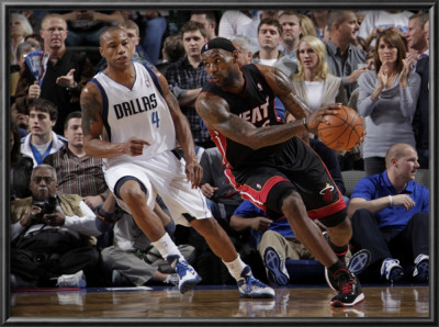 Miami Heat V Dallas Mavericks: Lebron James And Caron Butler by Glenn James Pricing Limited Edition Print image