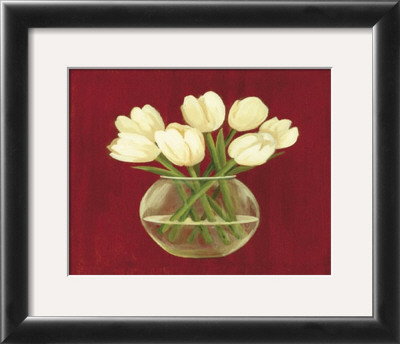 White Tulips In Vase by Jose Gomez Pricing Limited Edition Print image
