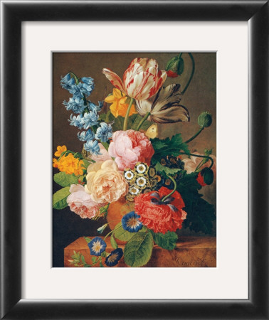 Roses, Tulips And Poppies by Jan Frans Van Dael Pricing Limited Edition Print image