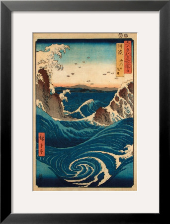 Rough Sea At Naruto In Awa Province by Ando Hiroshige Pricing Limited Edition Print image