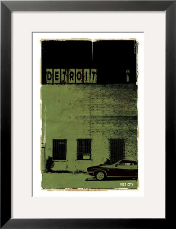 Detroit, Vice City In Green by Pascal Normand Pricing Limited Edition Print image