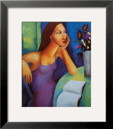 Woman With Flowers by Rachel Deacon Pricing Limited Edition Print image
