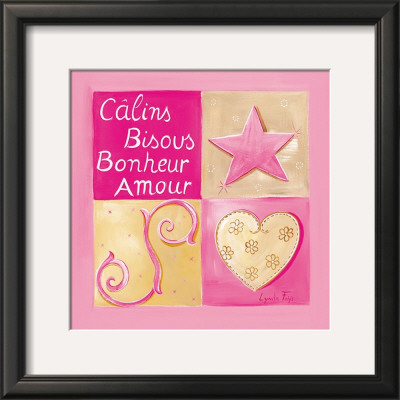 Calins, Bisous, Bonheur by Lynda Fays Pricing Limited Edition Print image
