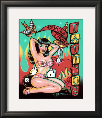 Chicks Love Tattoos by Kirsten Easthope Pricing Limited Edition Print image