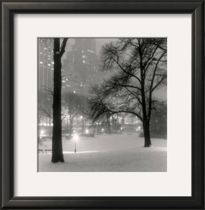 Central Park On A Winter’S Night, New York by John Deane Pricing Limited Edition Print image