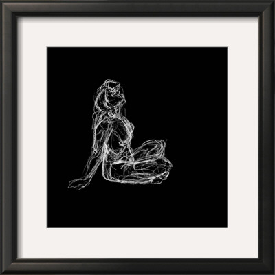 Figure Study On Black Ii by Charles Swinford Pricing Limited Edition Print image