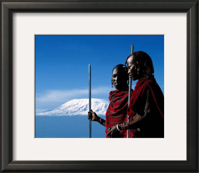 Masai Warriors, Ambosiele Park, Kenya by Patrick De Wilde Pricing Limited Edition Print image