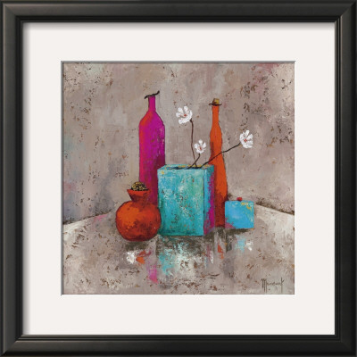 Inside In Red And Turquoise by Veronique Mansart Pricing Limited Edition Print image