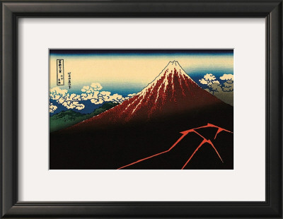 Lightning Below The Summit by Katsushika Hokusai Pricing Limited Edition Print image