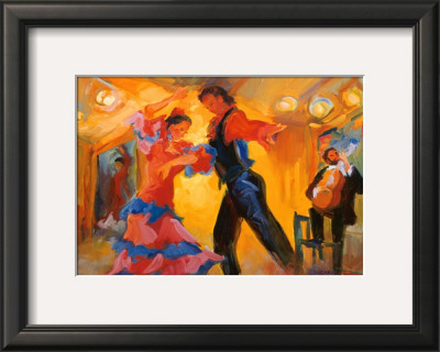La Pareja Del Flamenco by Sharon Carson Pricing Limited Edition Print image