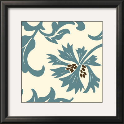 Teal Floral Motif Iv by Chariklia Zarris Pricing Limited Edition Print image