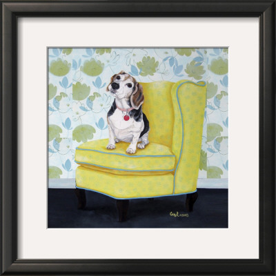 Beagle On Yellow by Carol Dillon Pricing Limited Edition Print image