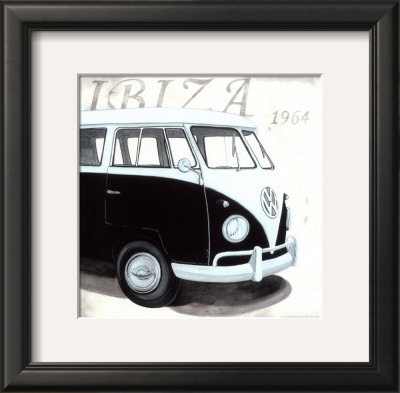 Black And White Volkswagon Bus by Lucciano Simone Pricing Limited Edition Print image