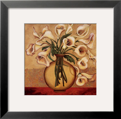 White Autumn Lilies by Shelly Bartek Pricing Limited Edition Print image