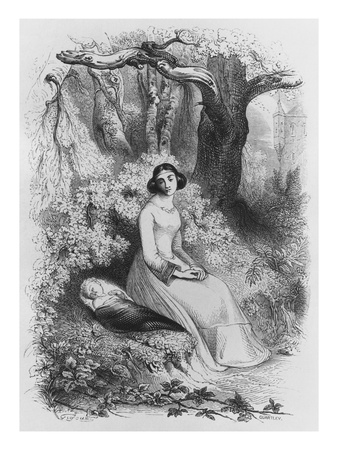 Heloise And Astrolabius, Illustration From 'Lettres D'heloise Et D'abelard', 1839 by Jean Francois Gigoux Pricing Limited Edition Print image