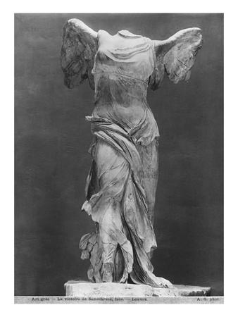 View Of The Victory Of Samothrace In The Louvre Museum, Before 1902 by Adolphe Giraudon Pricing Limited Edition Print image
