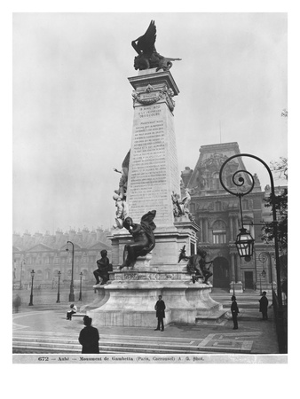 Monument To Leon Gambetta, Cour Napoleon, Louvre, 1888 by Jean-Paul Aube Pricing Limited Edition Print image