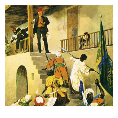 General Gordon About To Be Killed In Khartoum In February 1865 by English School Pricing Limited Edition Print image