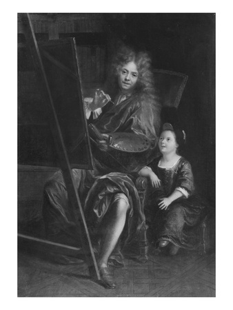 Self Portrait With His Son Charles by Antoine Coypel Pricing Limited Edition Print image