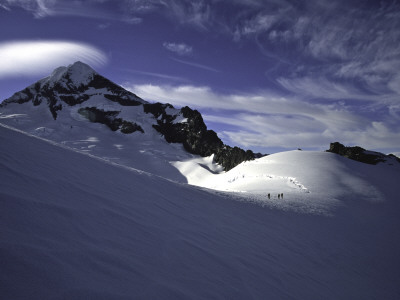 Climbers Hike Toward Mt. Aspiring, New Zealand by Michael Brown Pricing Limited Edition Print image