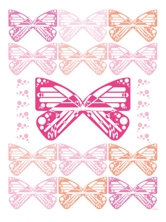 Pink Butterfly Patch by Avalisa Pricing Limited Edition Print image