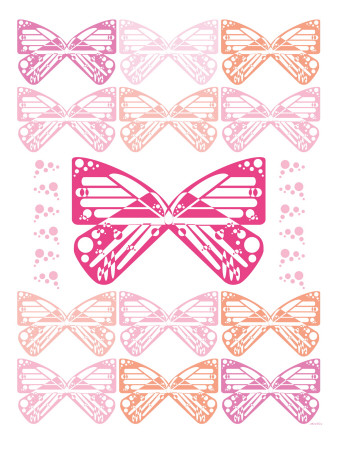 Pink Butterfly Patch by Avalisa Pricing Limited Edition Print image