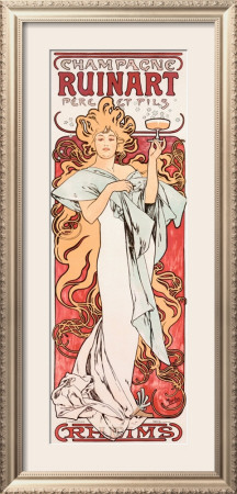 Mucha Champagne Ruinart Poster by Alphonse Mucha Pricing Limited Edition Print image