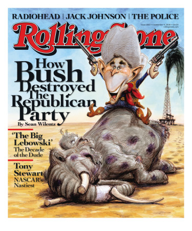 How Bush Destroyed The Republican Party, Rolling Stone No. 1060, September 2008 by Victor Juhasz Pricing Limited Edition Print image