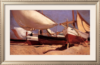 Barcas En La Arena by Joaquin Sorolla Y Bastida Pricing Limited Edition Print image