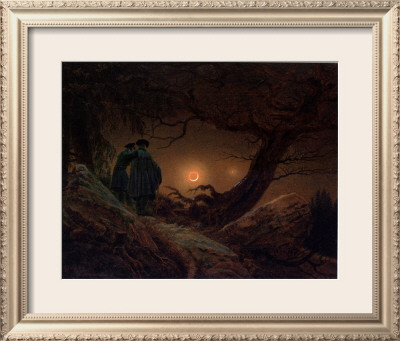 Two Men, Looking At The Moon by Caspar David Friedrich Pricing Limited Edition Print image