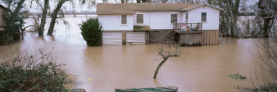 Houses Affected By Flood, California, Usa by Panoramic Images Pricing Limited Edition Print image