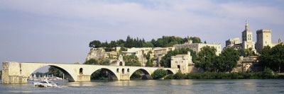 Castle At The Waterfront, Pont Saint-Benezet, Palais Des Papes, Avignon, Vaucluse, France by Panoramic Images Pricing Limited Edition Print image
