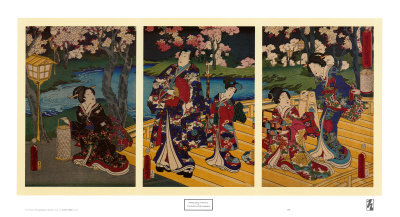 Triptych Of Prince Genji by Utagawa Kunisada Pricing Limited Edition Print image