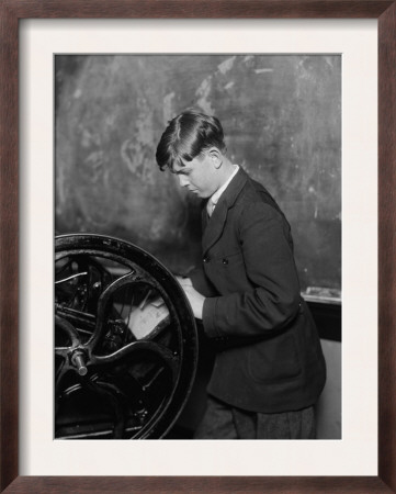 Fall River Technical High, Millwrighting Course Mechanics, Fall River, Massachusetts, C.1916 by Lewis Wickes Hine Pricing Limited Edition Print image