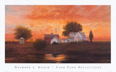 Farm Pond Reflections by Raymond Knaub Pricing Limited Edition Print image