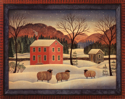 Winter Sheep I by Diane Pedersen Pricing Limited Edition Print image