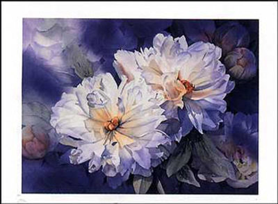 White Peonies by Janet Whittle Pricing Limited Edition Print image