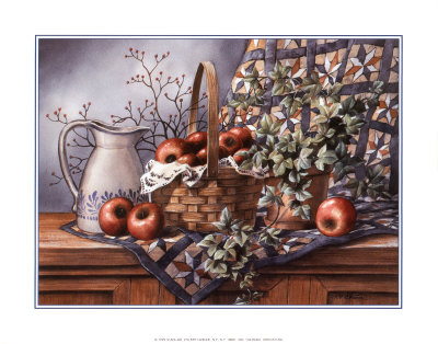 Quilt, Pitcher And Apples by T. C. Chiu Pricing Limited Edition Print image