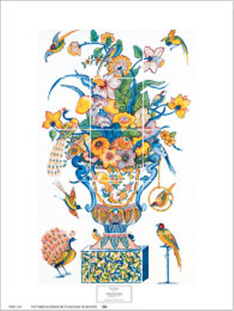 Dutch Tile With Birds by Jane Mcclean Pricing Limited Edition Print image