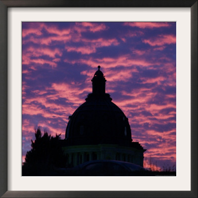 The Dome Of The State Capitol In Pierre, South Dakota, At Dawn, October 5, 2006 by Joe Kafka Pricing Limited Edition Print image