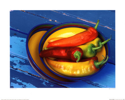 Bowl Of Chillies by Michelle Garrett Pricing Limited Edition Print image