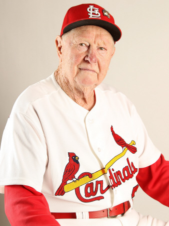 St. Louis Cardinals Photo Day, Jupiter, Fl - February 24: Red Schoendienst by Mike Ehrmann Pricing Limited Edition Print image