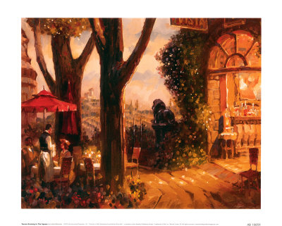 Tuscan Evening In The Square by Lealand Beaman Pricing Limited Edition Print image