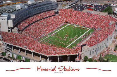 Memorial Stadium - Here Come The Huskers by Rick Anderson Pricing Limited Edition Print image