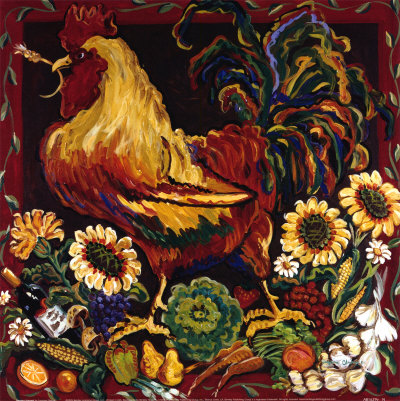 Rooster Harvest by Suzanne Etienne Pricing Limited Edition Print image