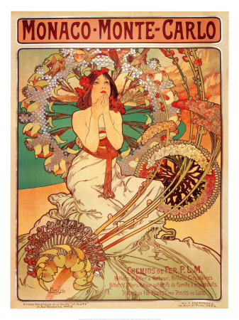 Monaco, Monte-Carlo, 1897 by Alphonse Mucha Pricing Limited Edition Print image
